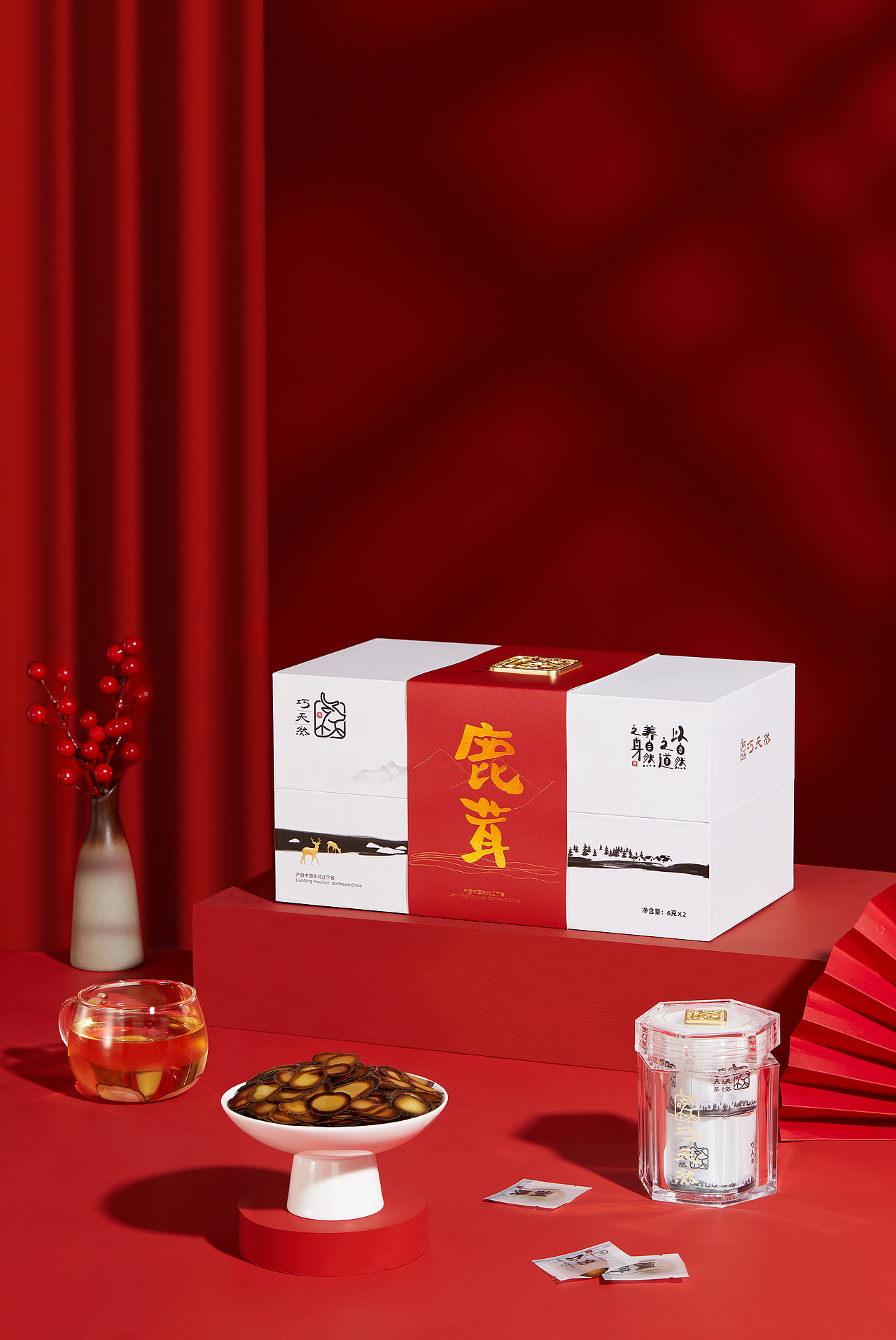 鹿茸、鹿心、鹿筋等系列产品拍摄 礼盒拍摄