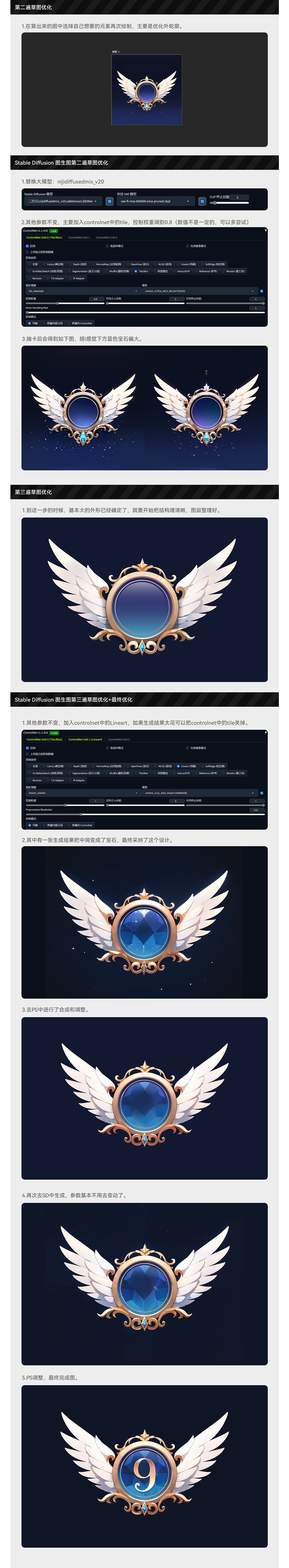 AIGC丨Midjourney+Stable Diffusion 徽章细化案例分享（图ZMzUxMjY5MDI4） - 游戏UI - 站酷设计师是大大牛呐原创素材 - 站酷ZCOOL