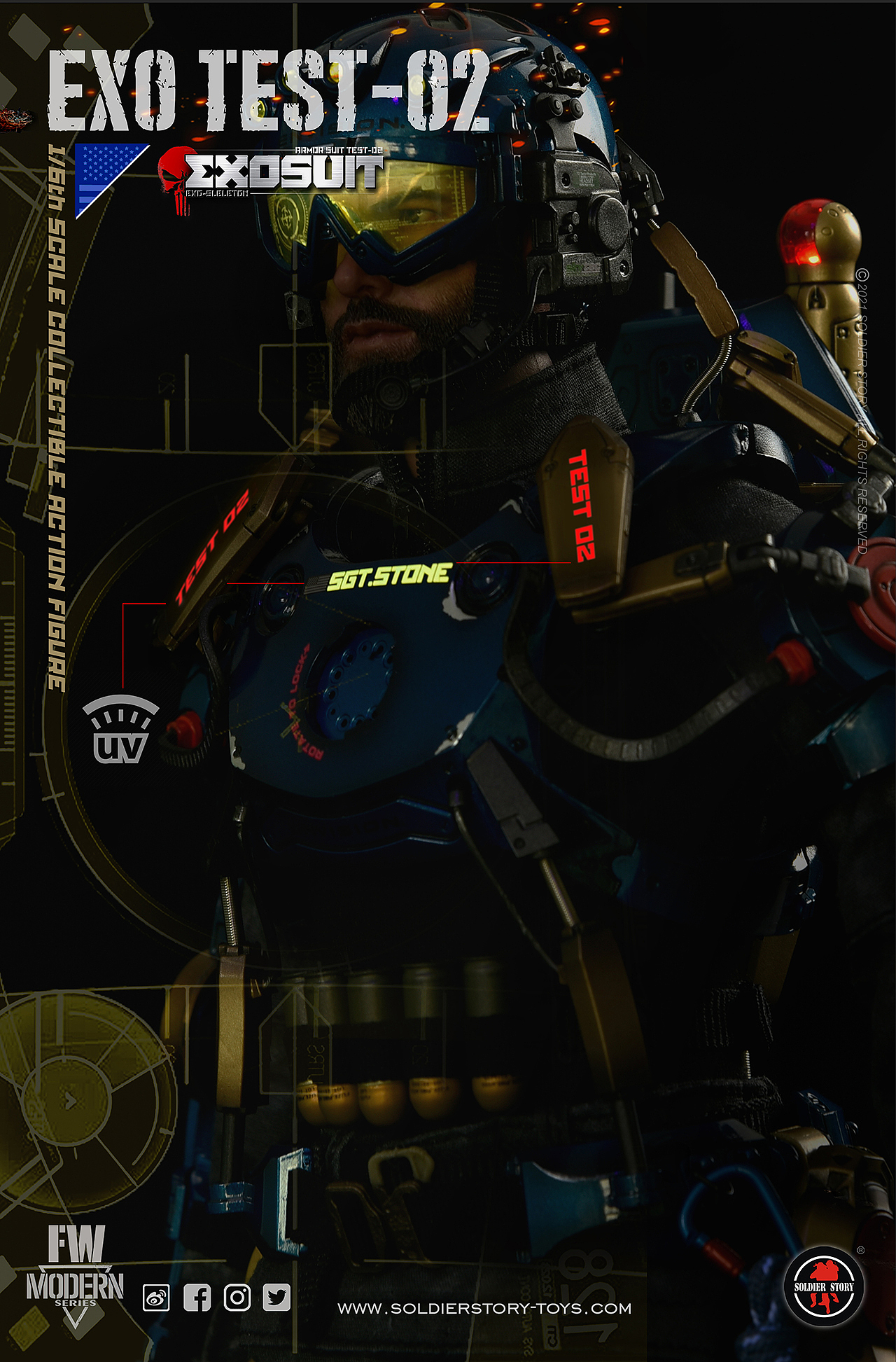 1/6比例未來系列-單兵外骨骼裝甲服”原型機-02”