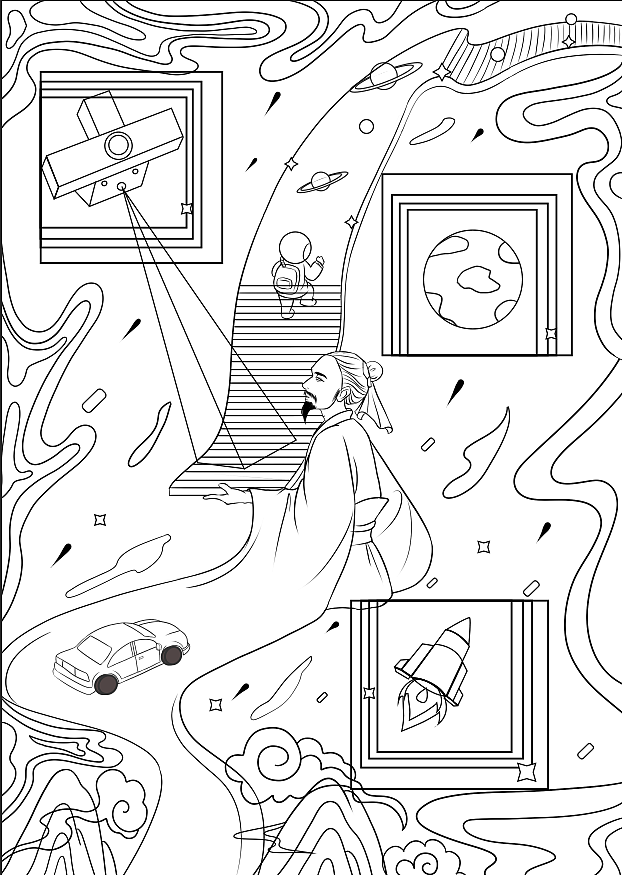 航天文创插画（图ZMjk4MjA5NTQ4） - 商业插画 - 站酷设计师熊夭夭JY原创素材 - 站酷ZCOOL