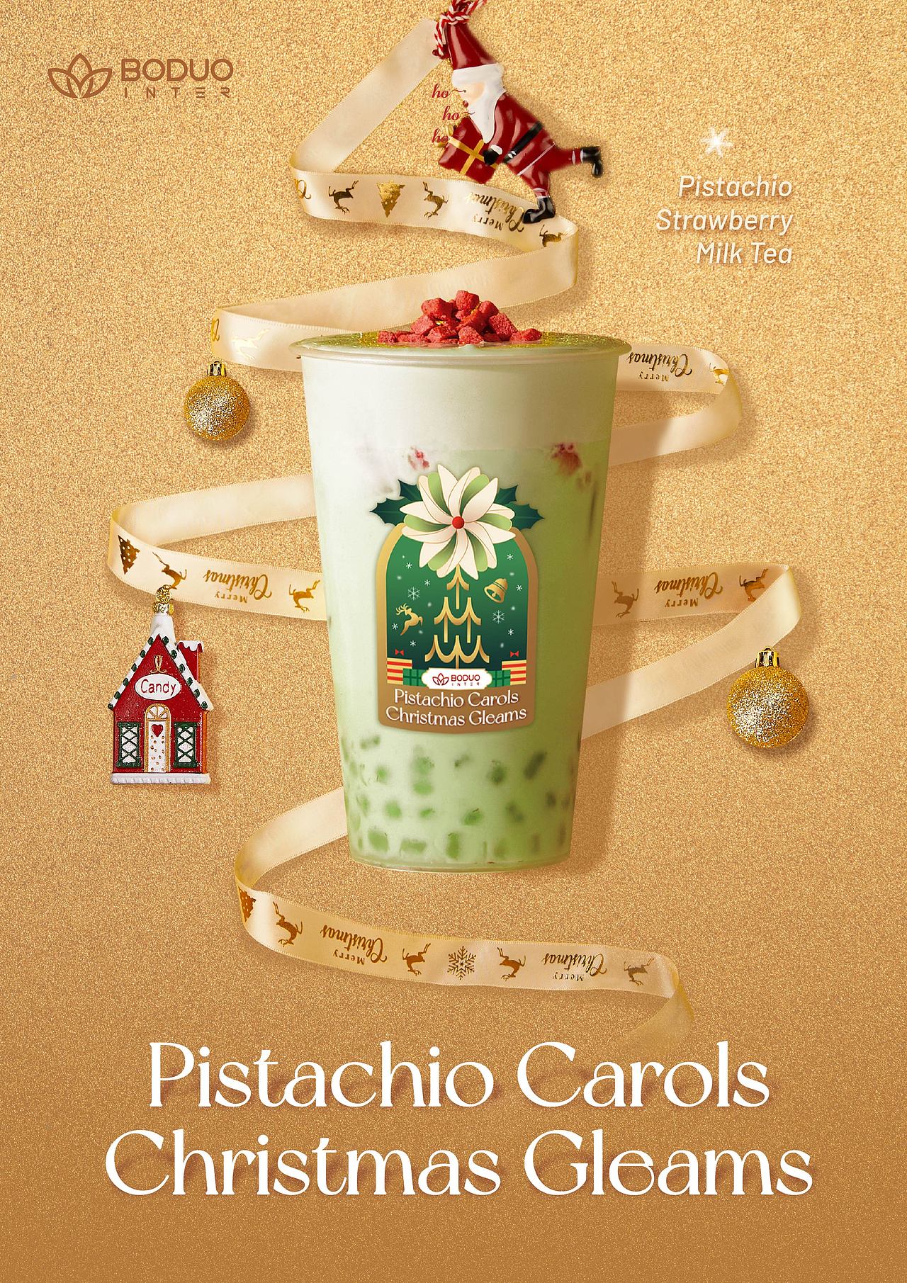 饮品海报｜圣诞节系列开心果乐园（图ZMzYyODAwNTYw） - 修图/后期 - 站酷设计师ZLUJIAO原创素材 - 站酷ZCOOL