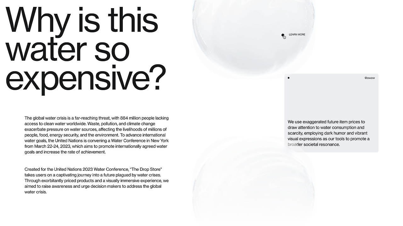 联合国2023水事会议网页设计