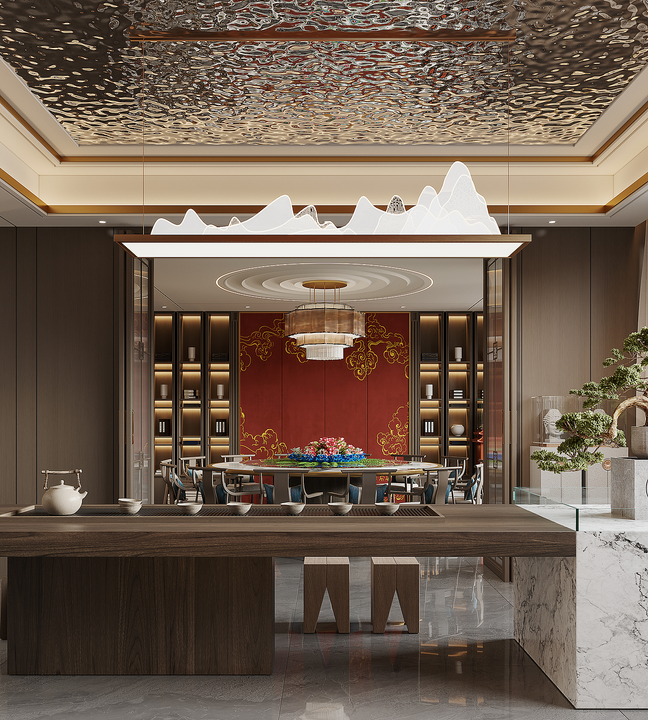 高端会所-新中式风格（图ZMzExMTc3NjQ0） - 家装设计 - 站酷设计师长春爵味创意表现原创素材 - 站酷ZCOOL