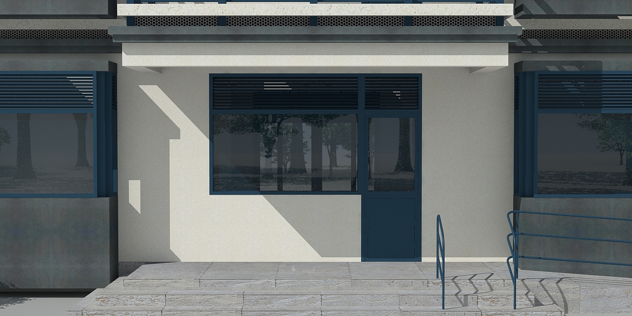 二层平顶农村自建房设计,外挂楼梯