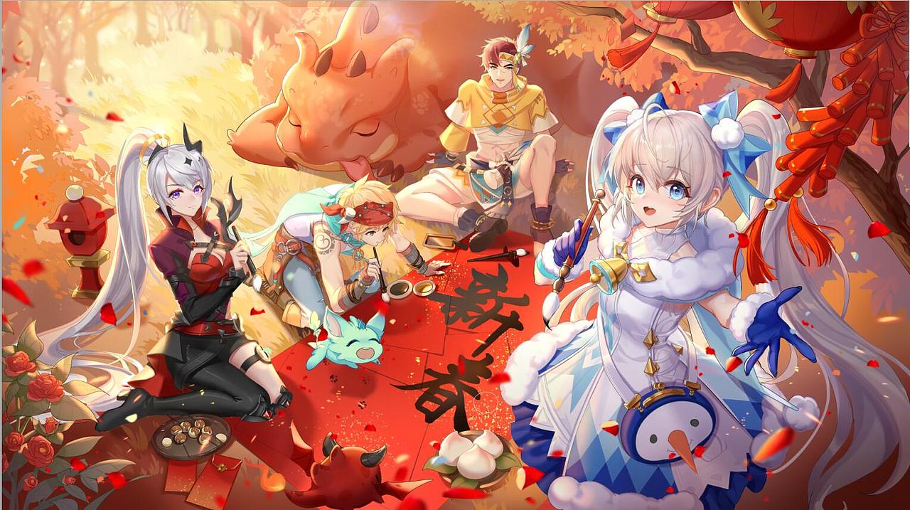 梦想新大陆新年插画