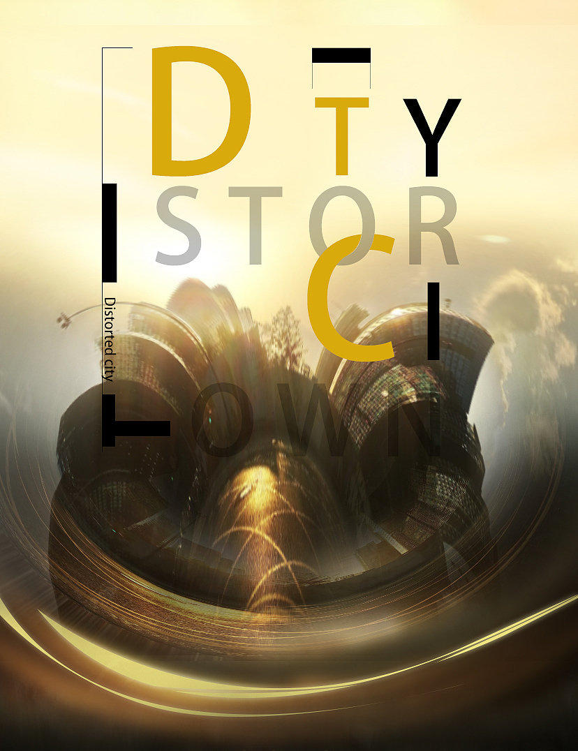 扭曲城市——从环形角度看城市（图ZMzI2NjczNDU2） - 海报 - 站酷设计师努力的小雪原创素材 - 站酷ZCOOL