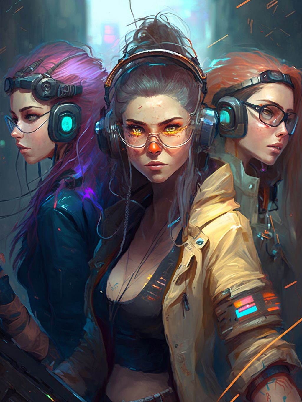 【赛博朋克】酷酷的女孩谁不爱呢？