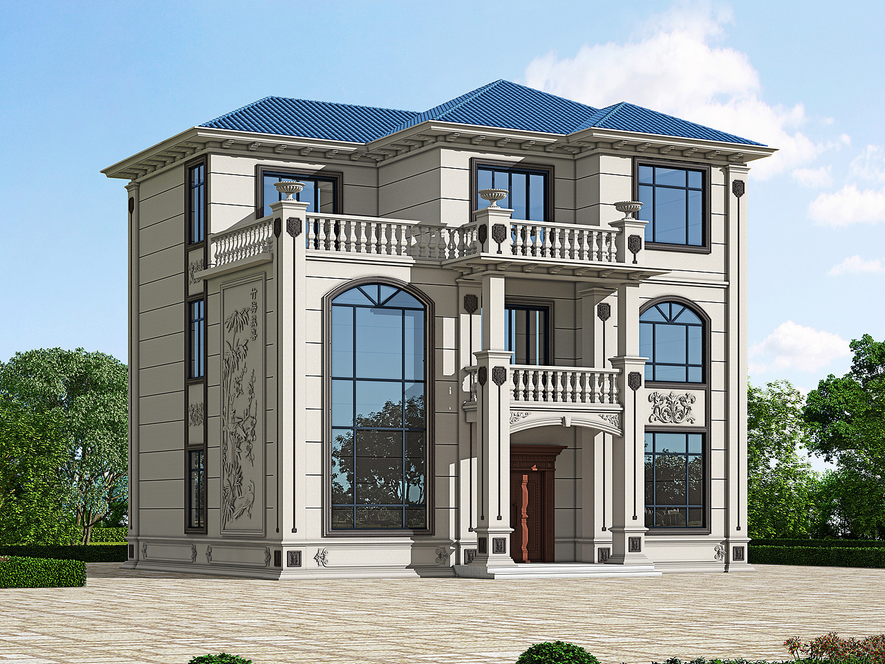 室外外墙效果图,