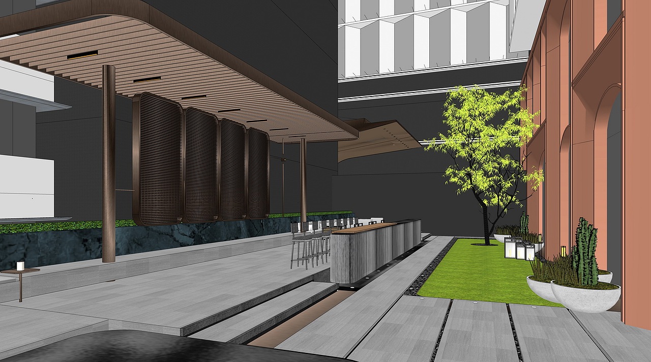 大华普陀示范区景观SU模型下载