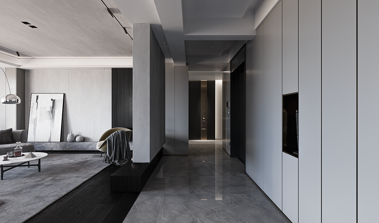 渲染作品丨Corona-简约大平层