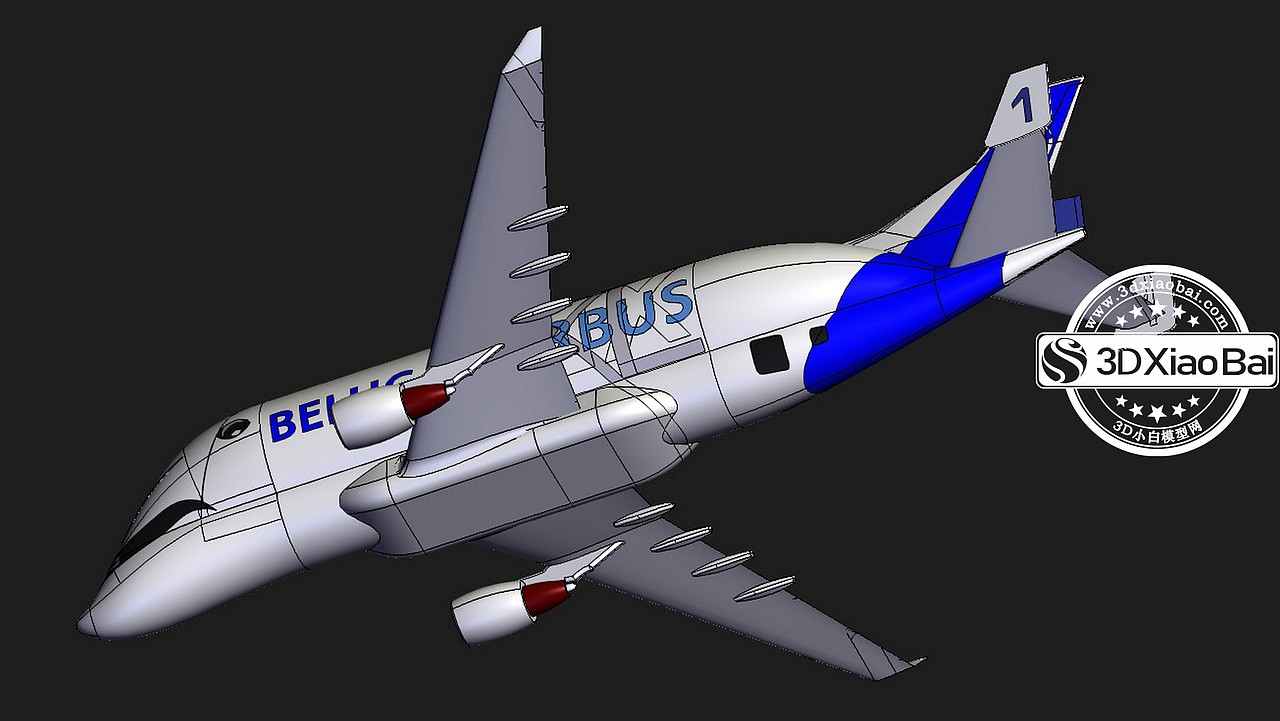 空中客车Beluga客机3D模型