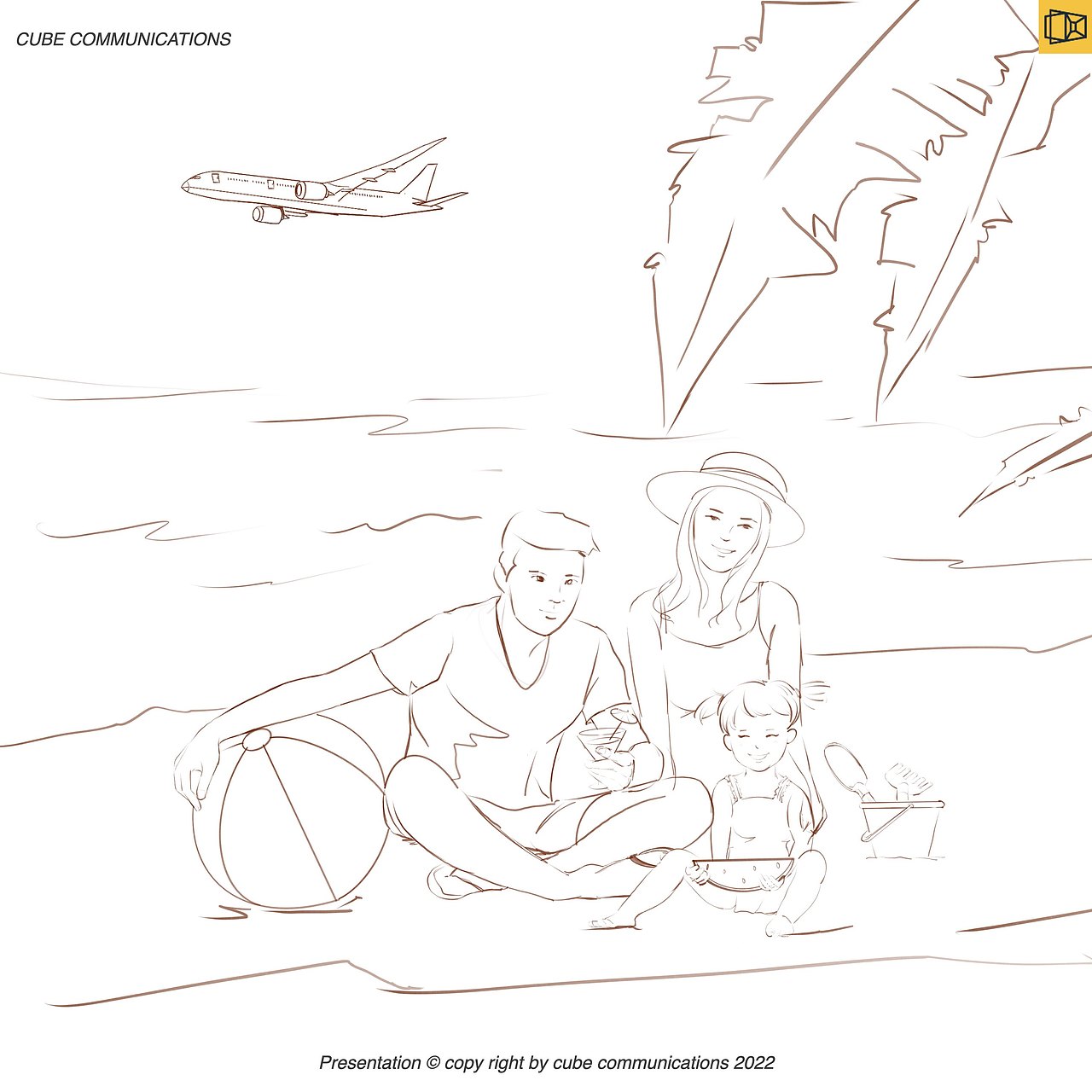 航空杂志广告-插画类