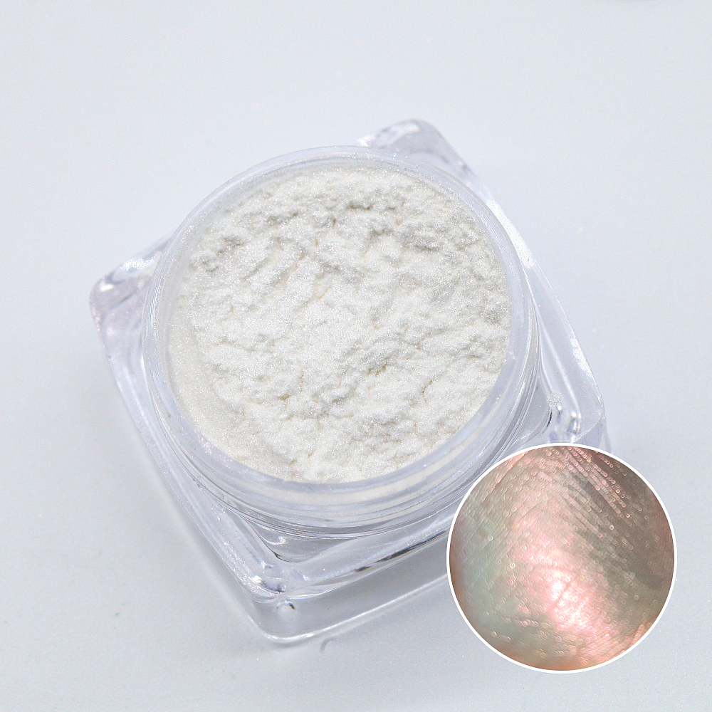 白色幻彩欧美彩妆颜料粉末变色龙效果(2)