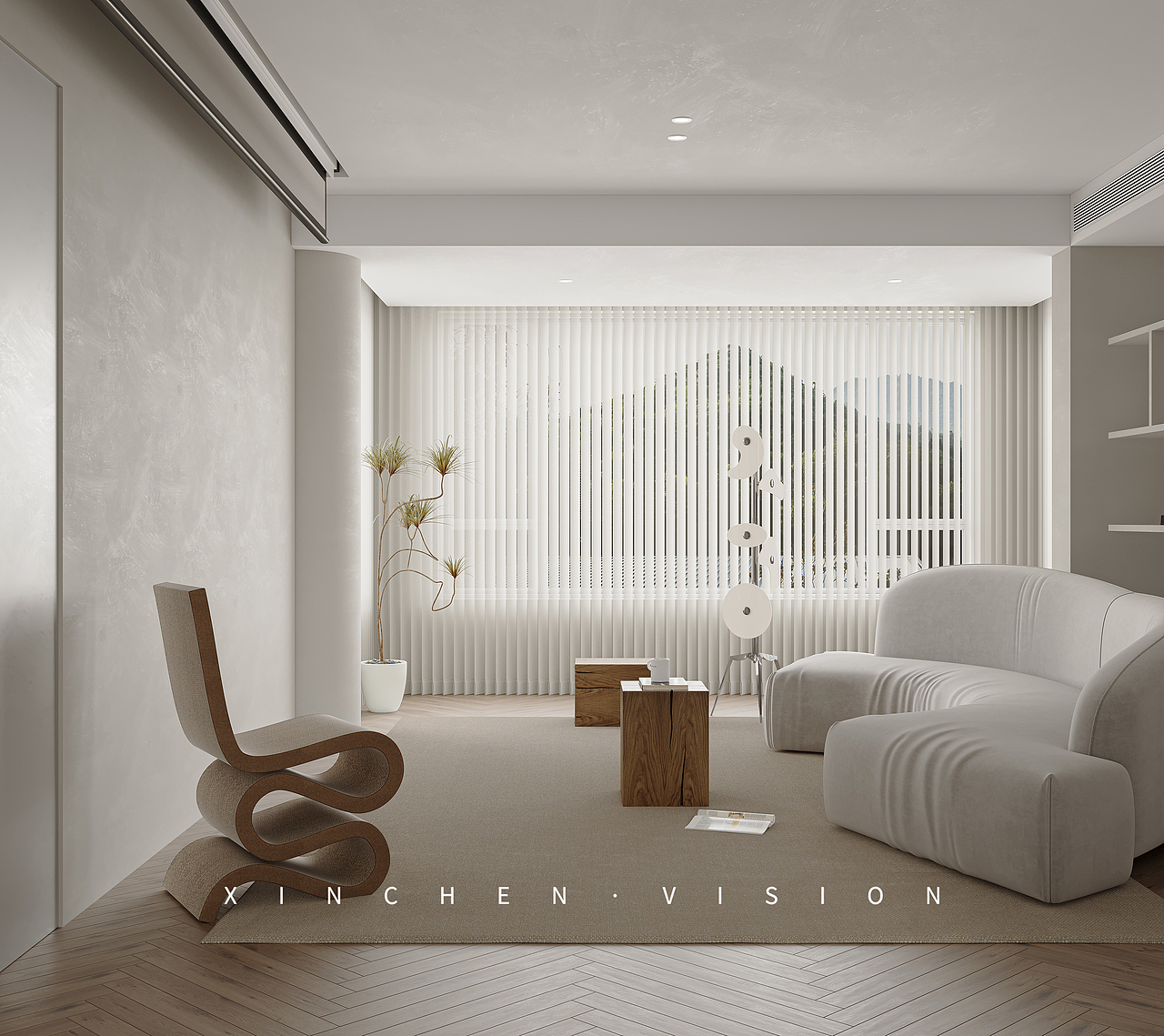 客餐厅+卧室（图ZMzE3MTUzNzky） - 家装设计 - 站酷设计师XINCHENvision原创素材 - 站酷ZCOOL