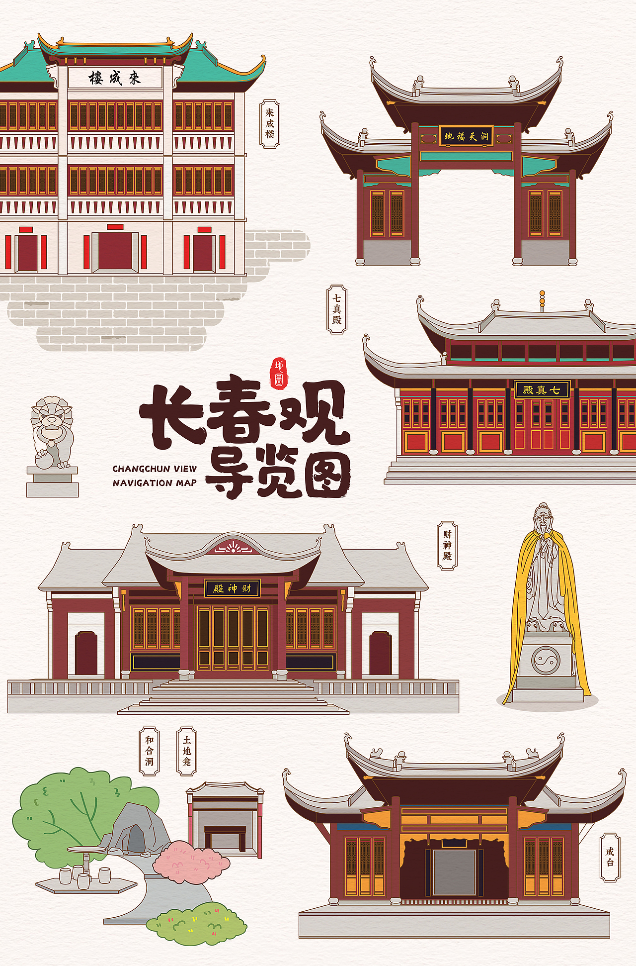 长春观导览图 | Changchun Temple Guide Map