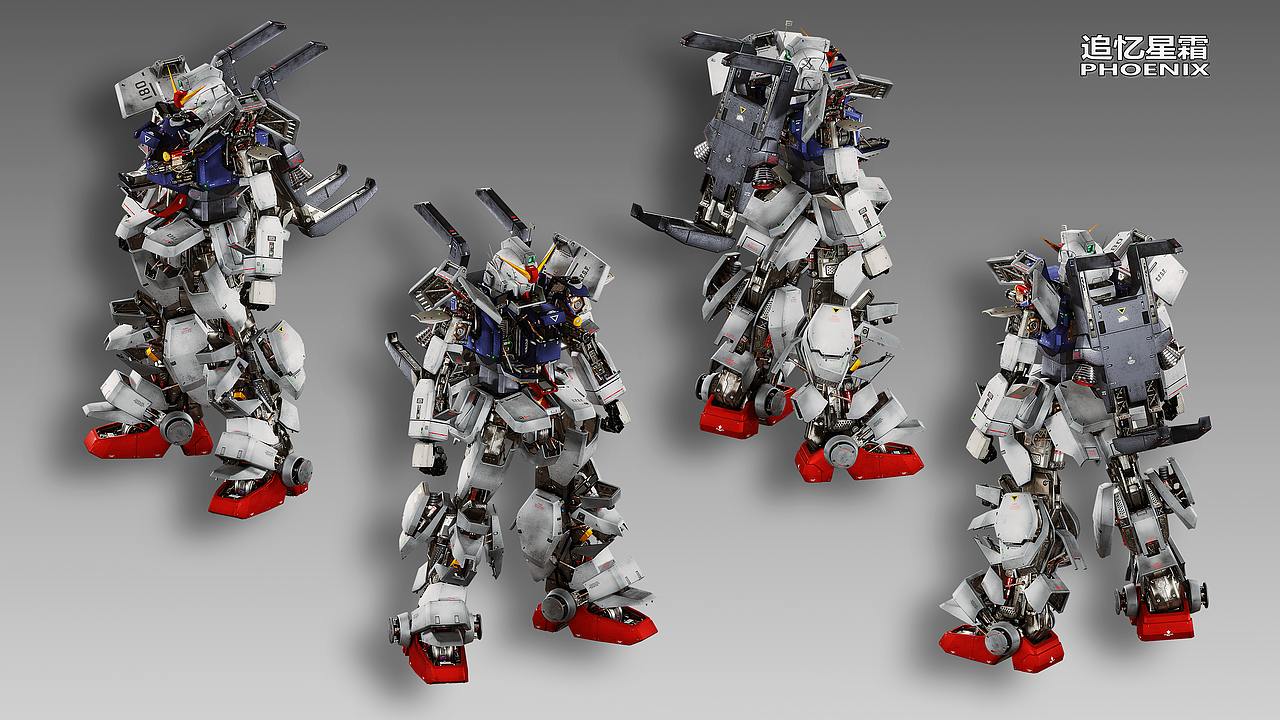 【blender建模渲染】RX-79G陆战型高达,08MS小队