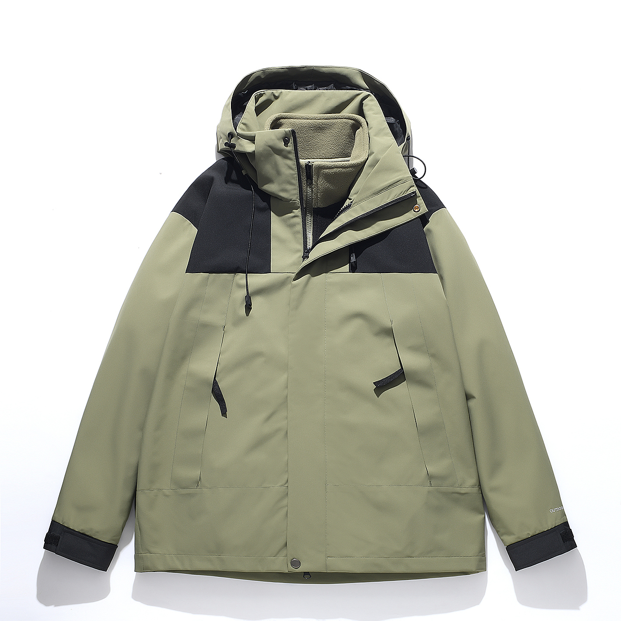 冲锋衣羽绒服棉衣服装平铺挂拍静物产品摄影镂空立体图