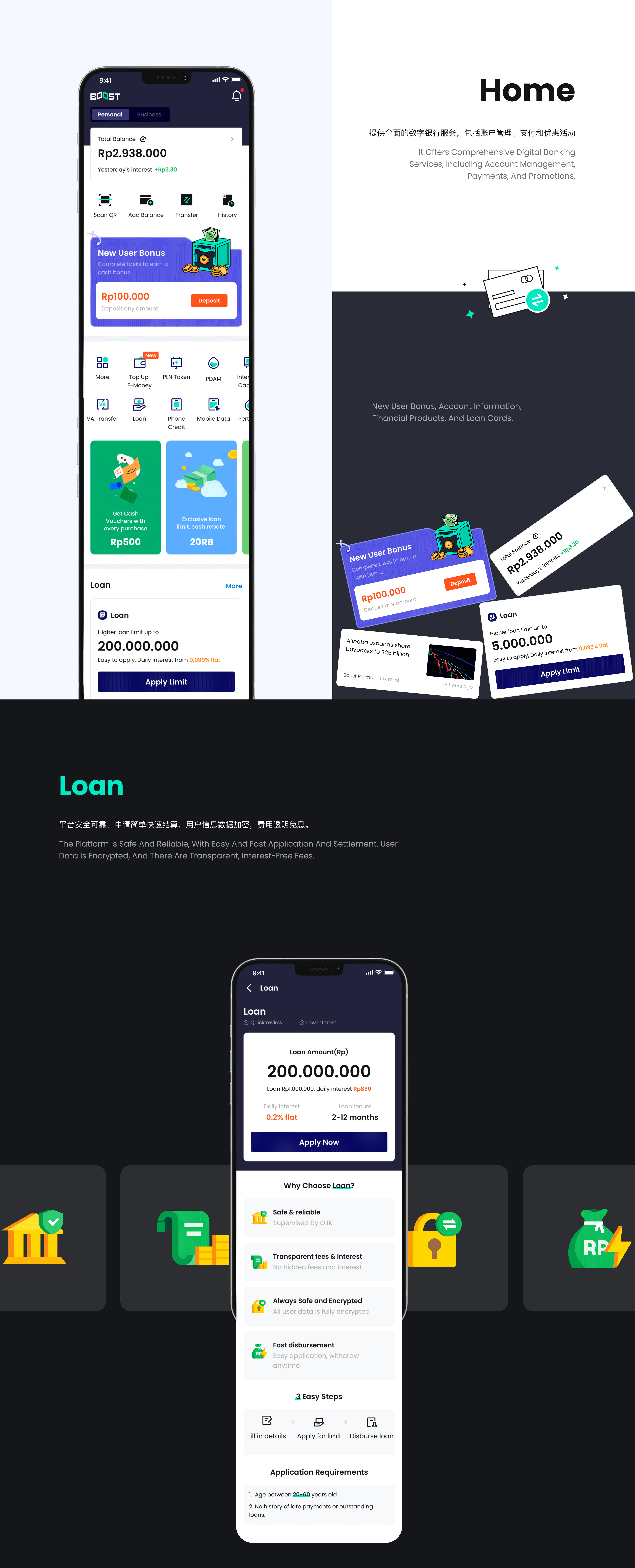 海外项目数字银行-BOOST（图ZMzcwMTM4NzMy） - APP界面 - 站酷设计师夏夏夏目原创素材 - 站酷ZCOOL