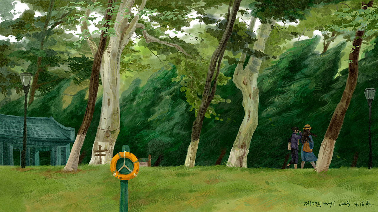 随风集（图ZMzUzMDk3NzY0） - 艺术插画 - 站酷设计师___ZhouJiayii原创素材 - 站酷ZCOOL