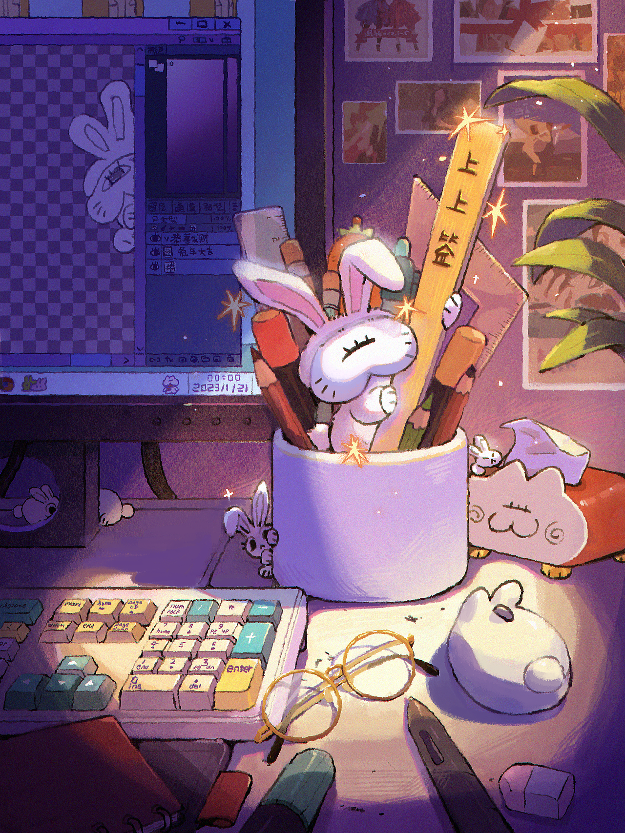 屁屁猫PPM插画合集