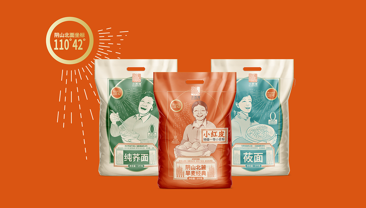 旱地红皮面粉包装设计（图ZMzYyMTU0NzUy） - 包装 - 站酷设计师元力觉醒战略包装原创素材 - 站酷ZCOOL