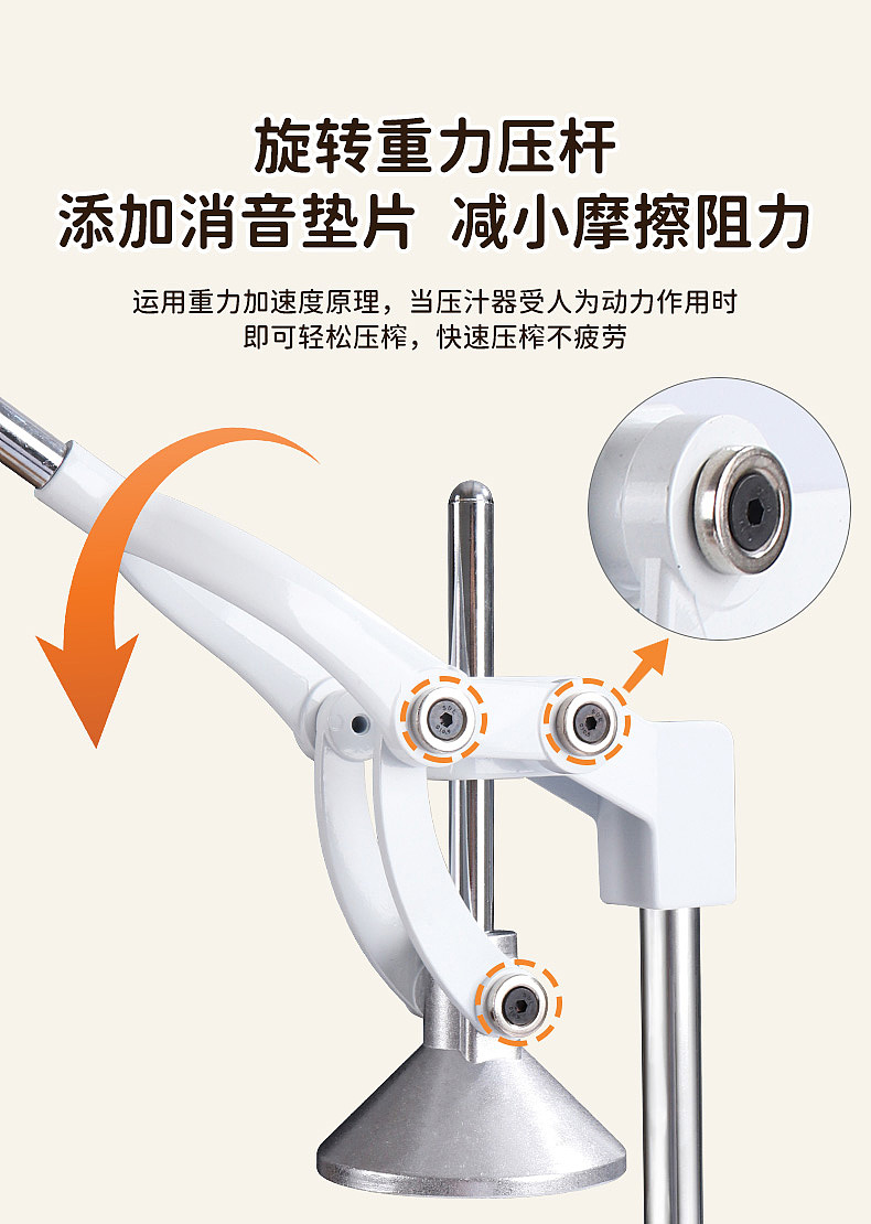 手动榨汁机车图详情页