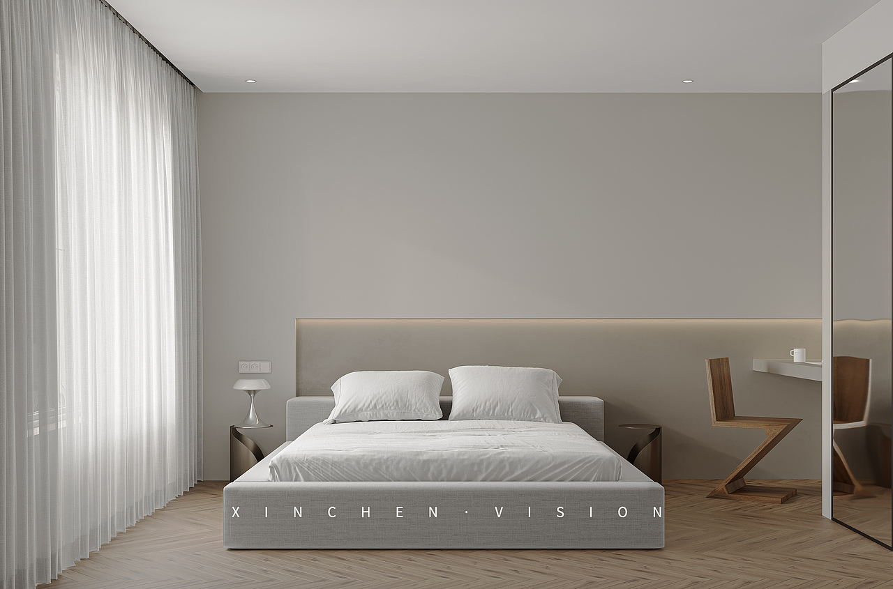 客餐厅+卧室（图ZMzE3MTUzODY4） - 家装设计 - 站酷设计师XINCHENvision原创素材 - 站酷ZCOOL