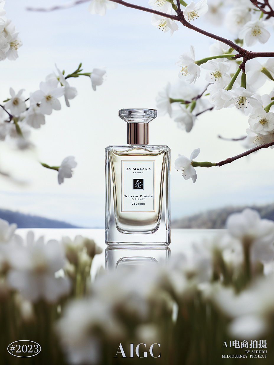 AI产品摄影|祖玛珑香水自然氛围感场景