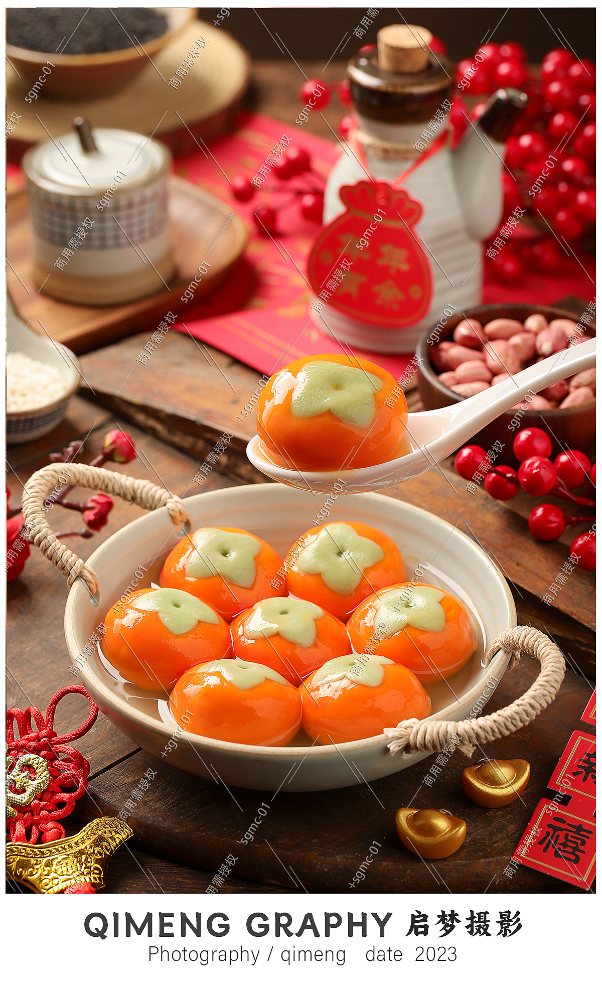 菜品美食摄影|柿柿如意花生芝麻汤圆 新年第一碗汤圆