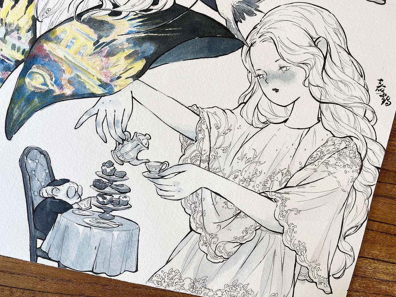 4开手绘练习-美少女（图ZMzM1MzM3OTg4） - 创作习作 - 站酷设计师春鹤原创素材 - 站酷ZCOOL