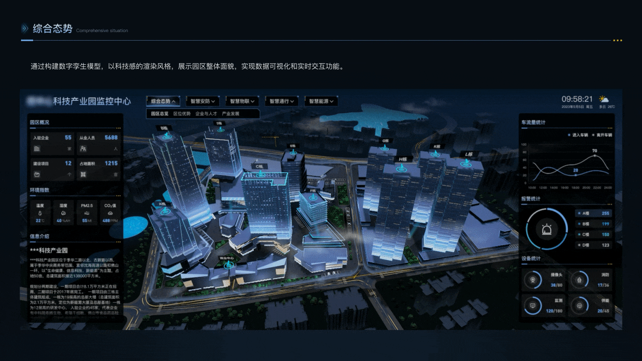科技产业园可视化监控系统（图ZMzQ1ODg1ODA4） - 软件界面 - 站酷设计师吹面不寒扬柳风原创素材 - 站酷ZCOOL