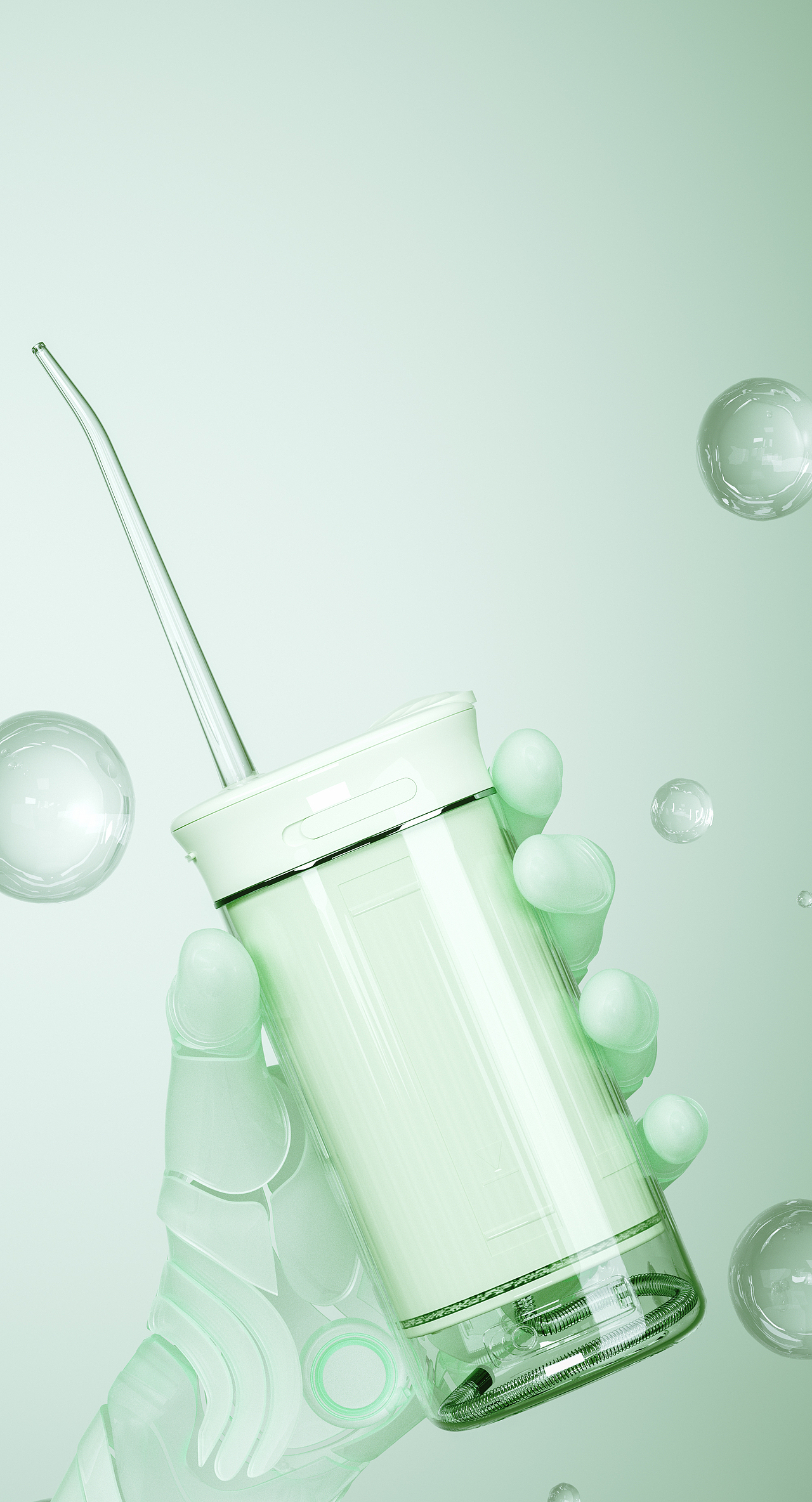 便携式冲牙器渲染