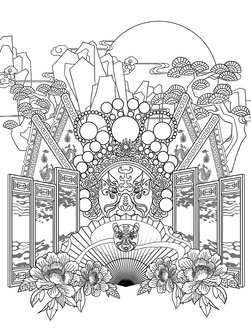 戏曲风格包装插画（图ZMjk4NzkyODY4） - 商业插画 - 站酷设计师插画师toya原创素材 - 站酷ZCOOL