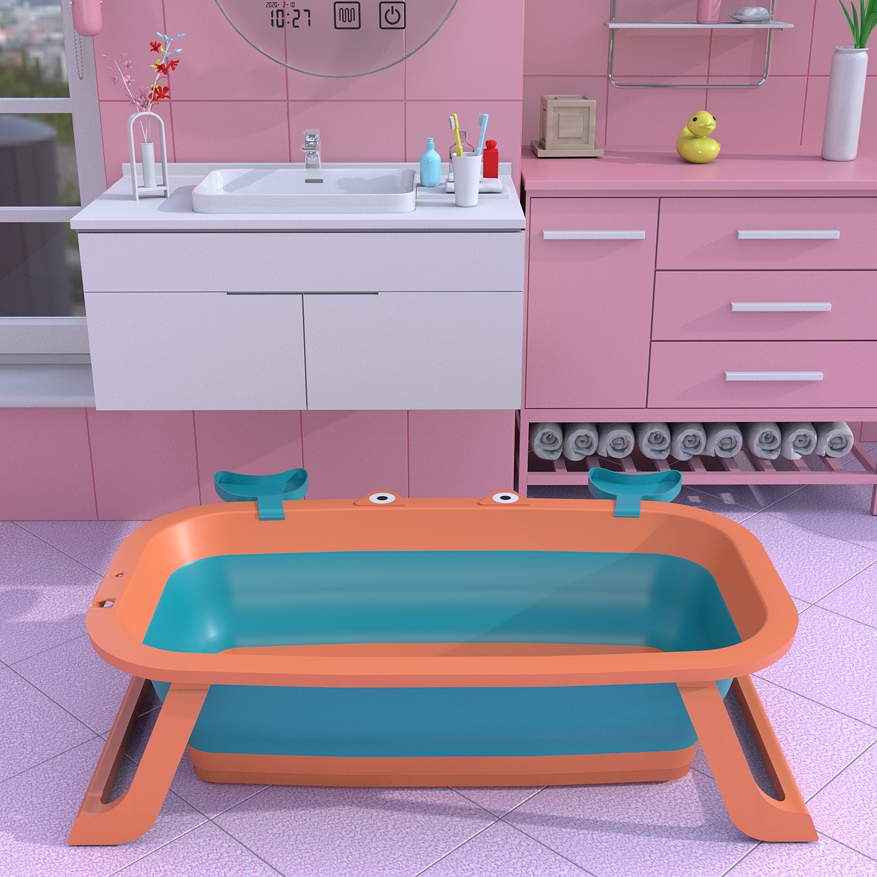 螃蟹浴盆产品建模渲染（图ZMzM0MTUxMzU2） - 产品 - 站酷设计师陳丶陳原创素材 - 站酷ZCOOL