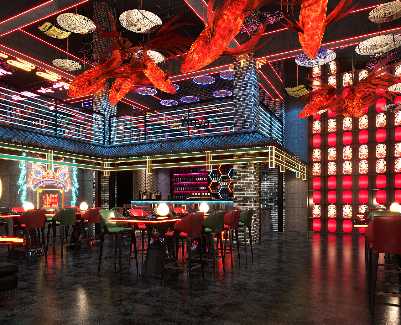 工装设计_国潮酒吧