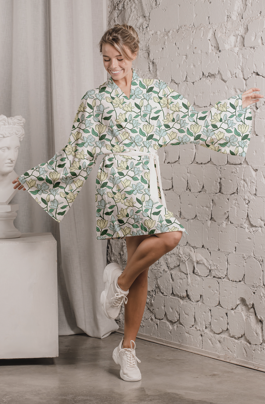 原创印花图案设计——玉兰花开