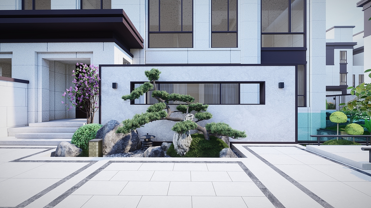 新中式庭院设计（图ZMzA0OTEyMDQ4） - 景观设计 - 站酷设计师Paddy庭院设计原创素材 - 站酷ZCOOL