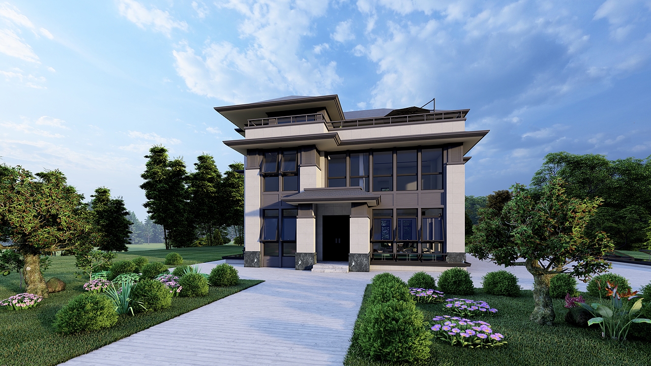 独栋别墅门窗设计（图ZMzAzMTUxNTA4） - 建筑/空间 - 站酷设计师Z300237288原创素材 - 站酷ZCOOL