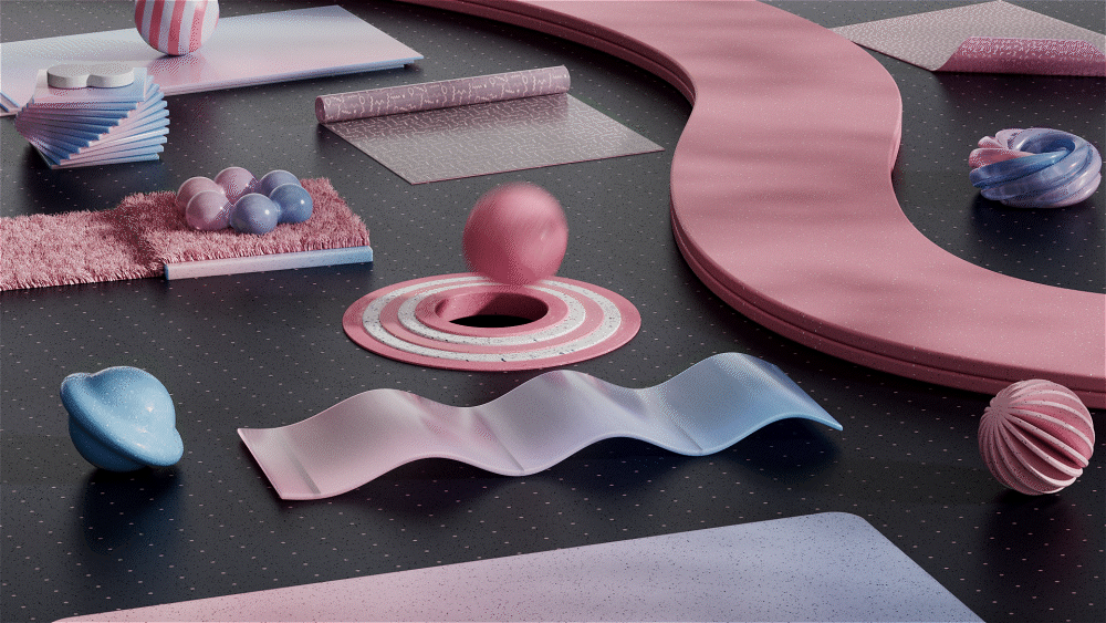 C4D小球动画-桃红和青黛的结合（图ZMzQ1MjgyMDg4） - 场景 - 站酷设计师阿星XinGDesign原创素材 - 站酷ZCOOL