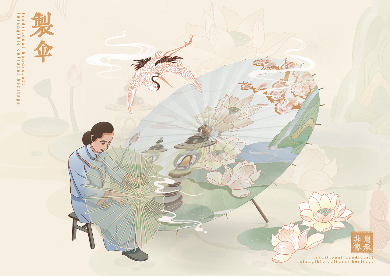 看见非遗-传统技艺系列插画(图ZMzI3NzkxMTQw) - 商业插画 - 站酷设计师抹茶味游客原创素材 - 站酷ZCOOL