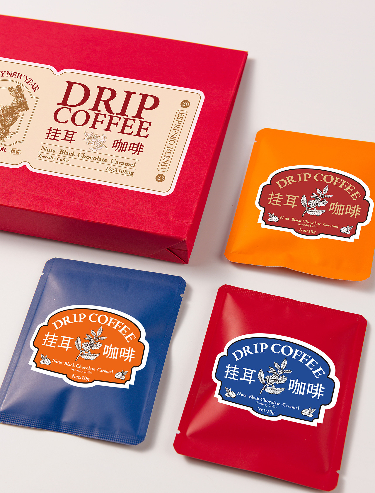 新年掛耳咖啡包裝設(shè)計(jì)（圖ZMzI3MzczMTg0） - 包裝 - 站酷設(shè)計(jì)師SEAN_VISION原創(chuàng)素材 - 站酷ZCOOL