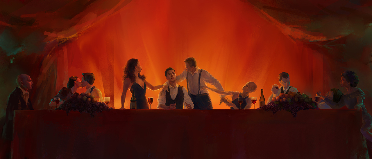 浸入式戏剧《不眠之夜》亚洲驻演五周年纪念海报（图ZMzAyMTUxOTQw） - 商业插画 - 站酷设计师构高创意GoGao原创素材 - 站酷ZCOOL