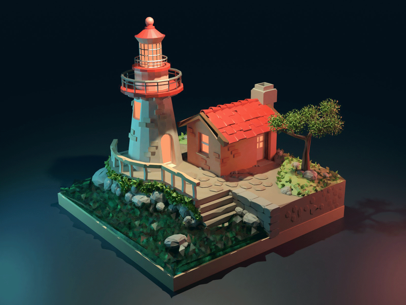 整理了一些练习，所用软件有Blender、AE、PS