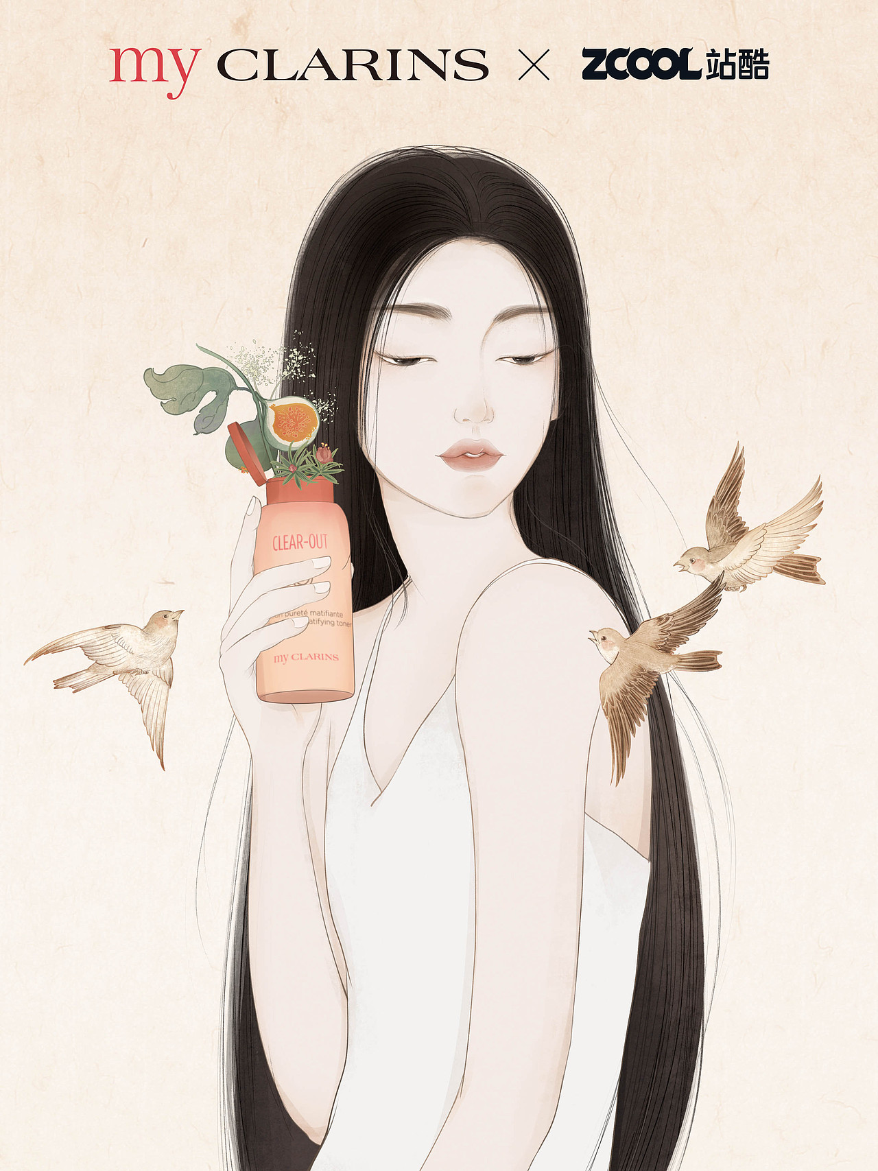 my CLARINS“植为愈见你”系列插画 || 好食肌 长绽放(图ZMzQ3NTI3NDYw) - 海报 - 站酷设计师糖久TangJiu原创素材 - 站酷ZCOOL