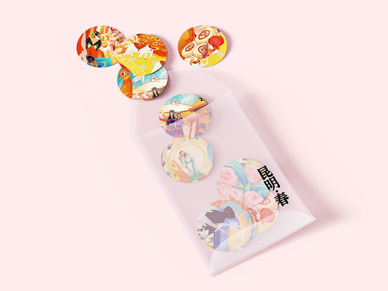 《昆明·春》国潮城市大场景插画