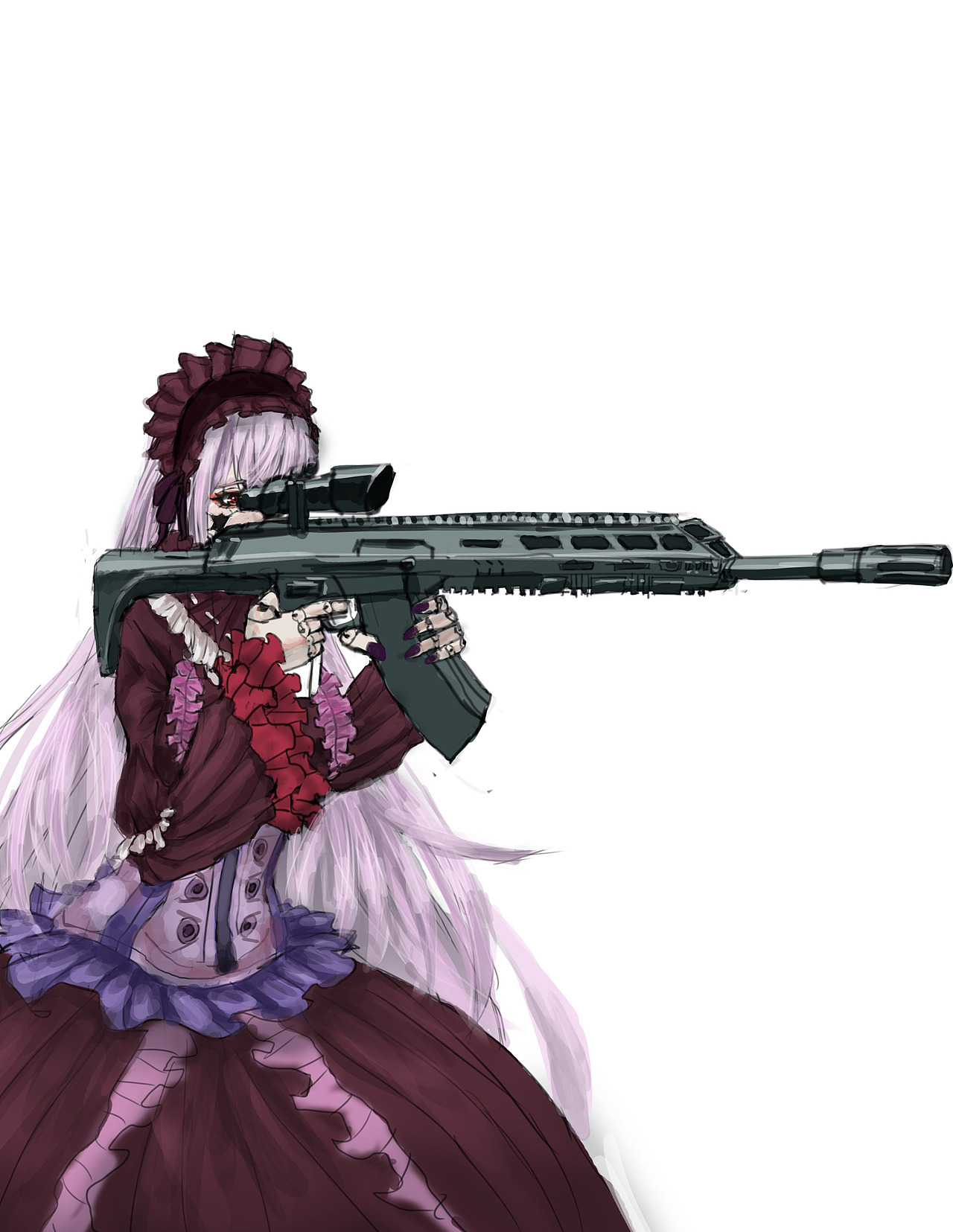 #创作加油站# 人偶妹打狙（图ZMzE1MTIyNTk2） - Art illustration - 站酷设计师魔法少女爱原创素材 - 站酷ZCOOL