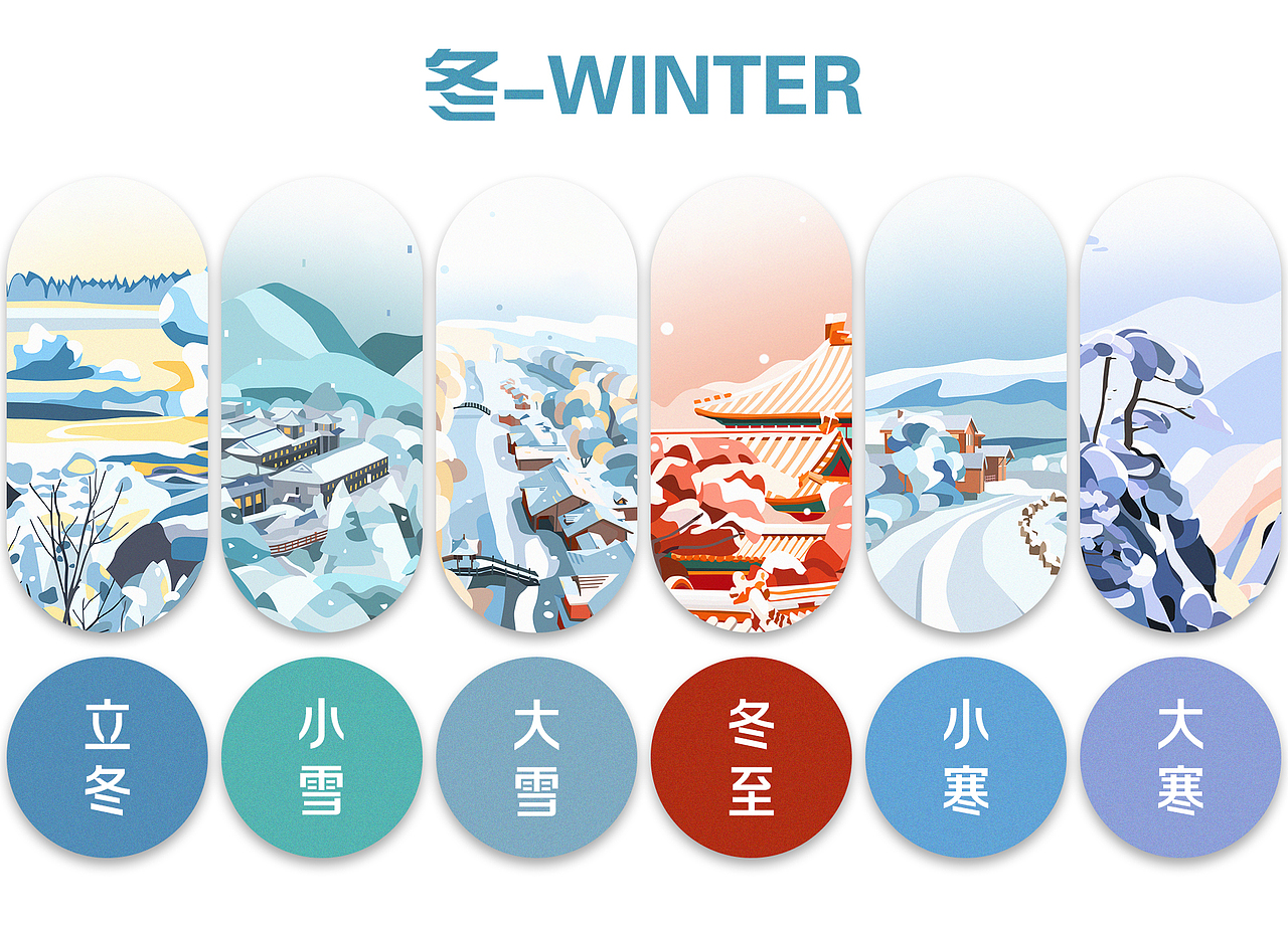 二十四节气·风景插画