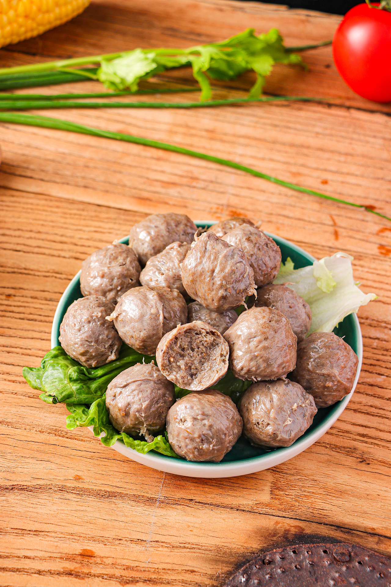 潮汕手打牛肉丸手打牛筋丸潮州特产火锅烧烤食材肉丸子