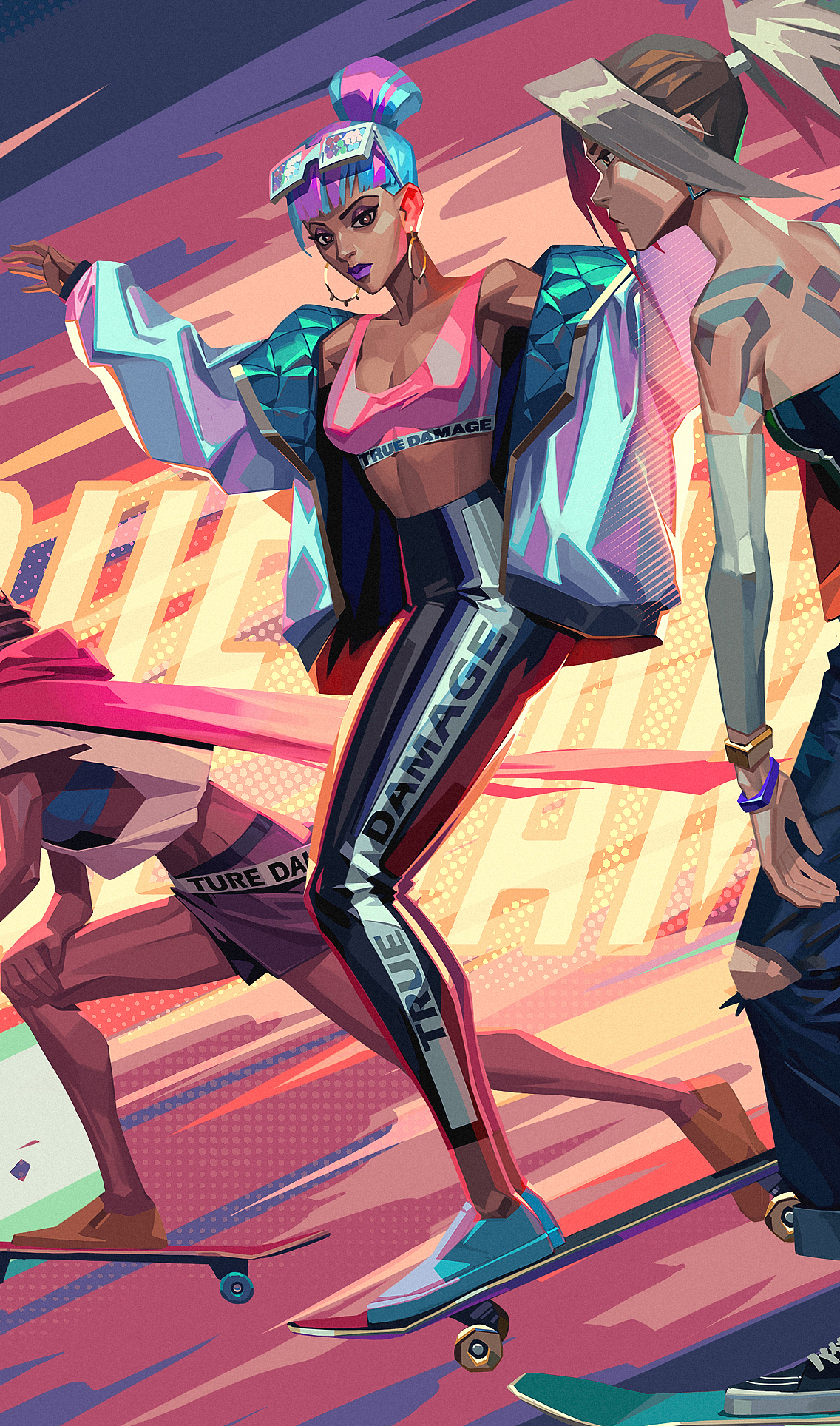 画一张VALORANT风格的真实伤害