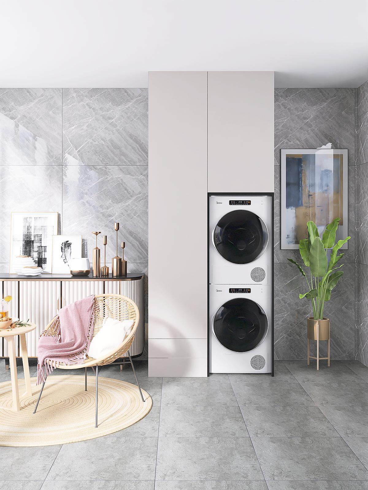 藏在卧室的洗衣机 | 室内设计案例